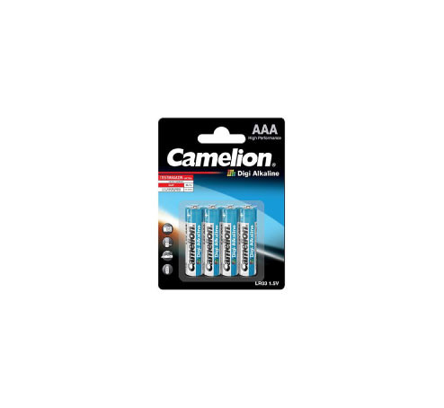 4545 Camelion Digi Alkaline AAA ელემენტი, 4ც შეკრა LR03-BP4DG — ელემენტები და ბატარეები
